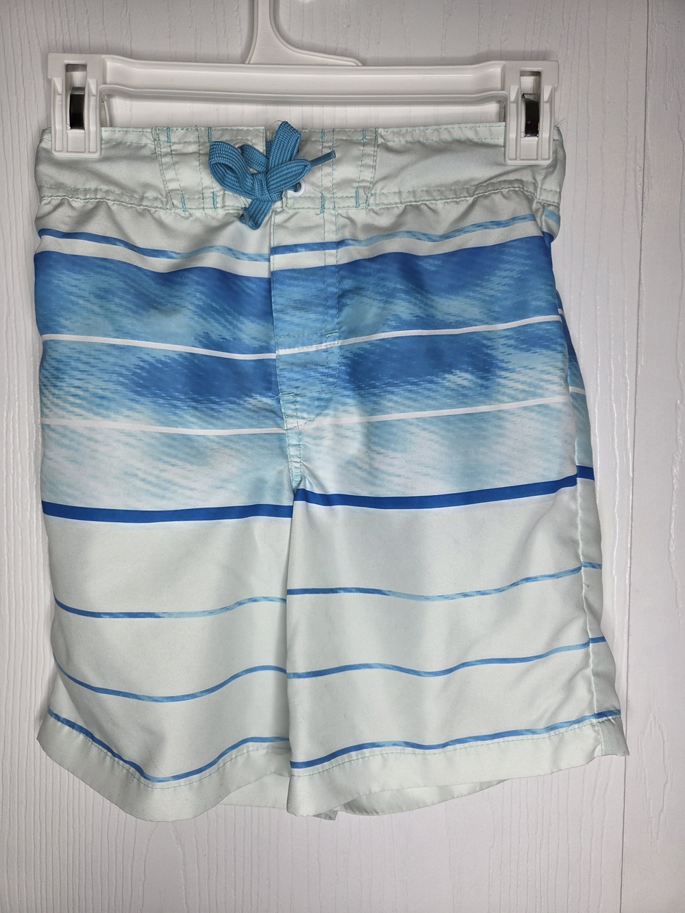 Tony Hawk Boys Light Aqua & White Swim Shorts-8